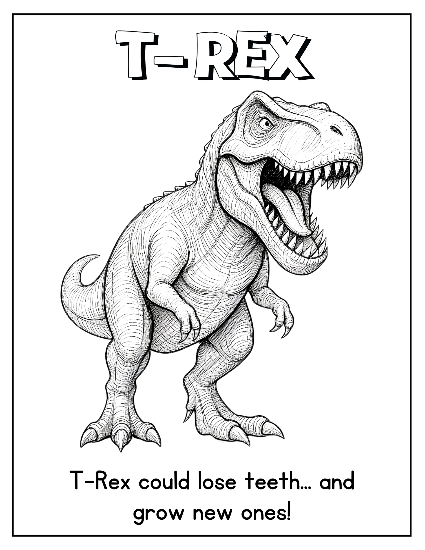 Dinosaur Coloring Book Ages 3-8-Printable PDF-15 fun Dinosaur Coloring Pages